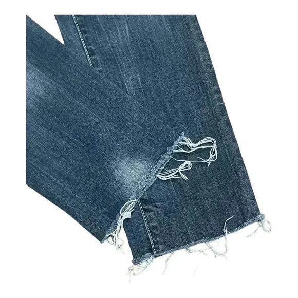 Dear John Straight Light Distressed Raw Hem Blue Denim Jeans Women’s Size 28 - Picture 9 of 16